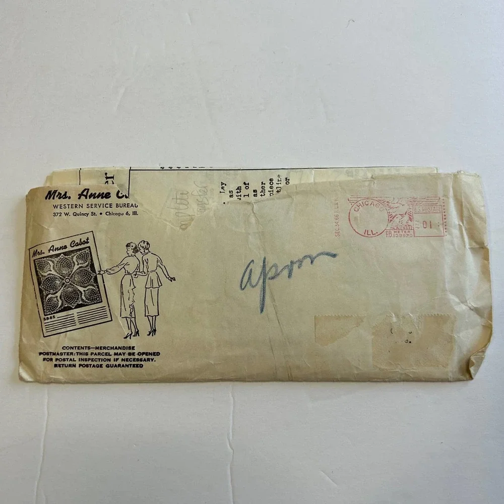 Vintage Anne Cabots Pattern #5062 Apron Size M‎